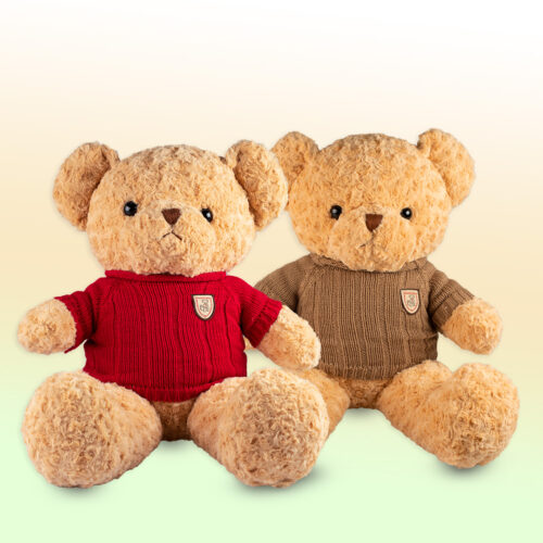 Peluche Oso Rulo con compa Tejida