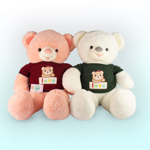 Peluche Grande con Chompa tejida Love